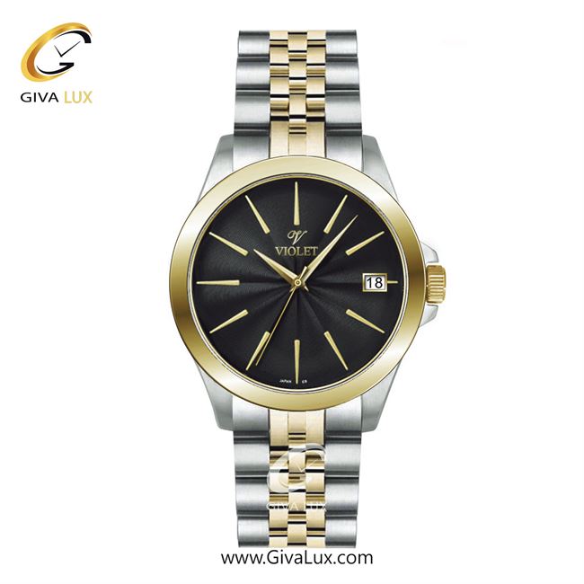 ساعت مچی اورجینال مردانه ویولت VIOLET نقره ای-طلایی | نقره ای-طلایی| مشکی| کد رفرنس 0591/2